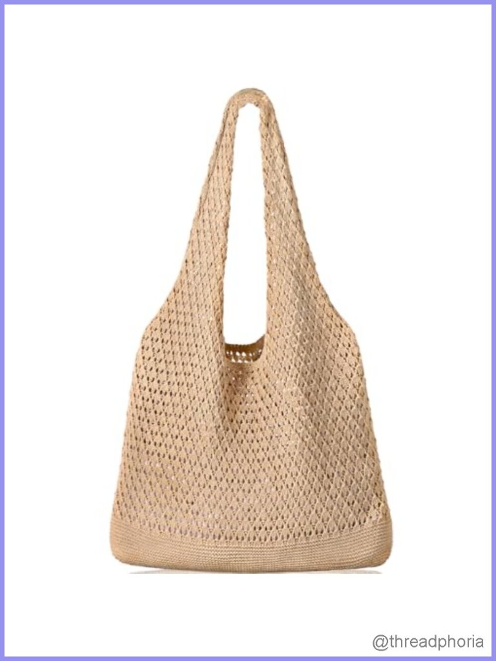 Crochet Mesh Beach Tote Bag Women Shoulder Shopping Handbag